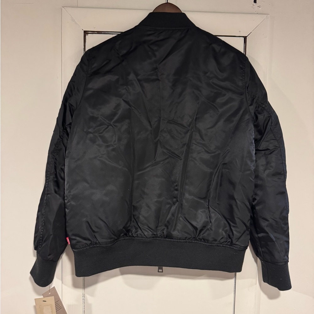 Levis men’s Black MA-1 Military Bomber Jacket Coat Size Large NWT - Picture 7 of 8